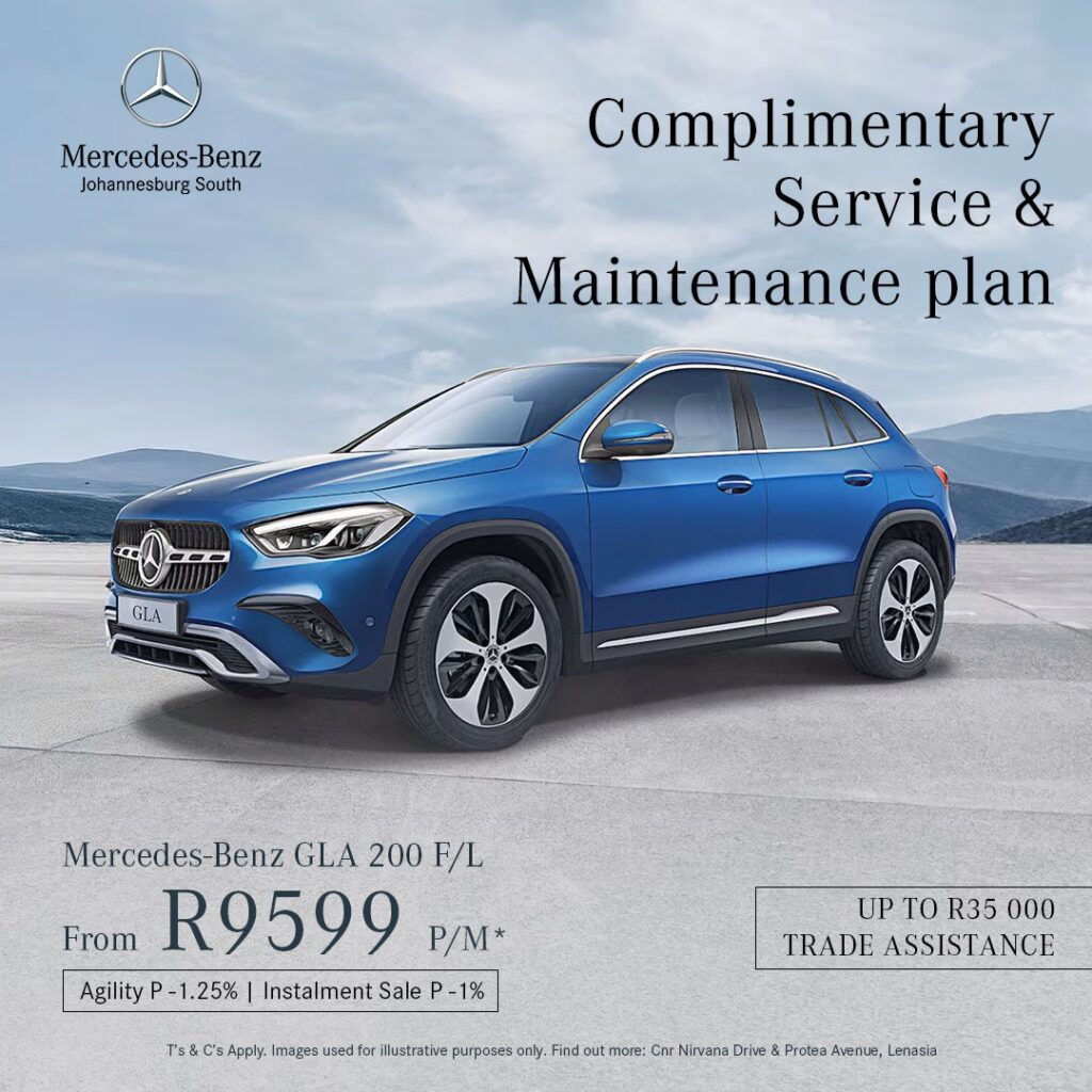 Mercedes-Benz GLA 200FL from R9 599pm*