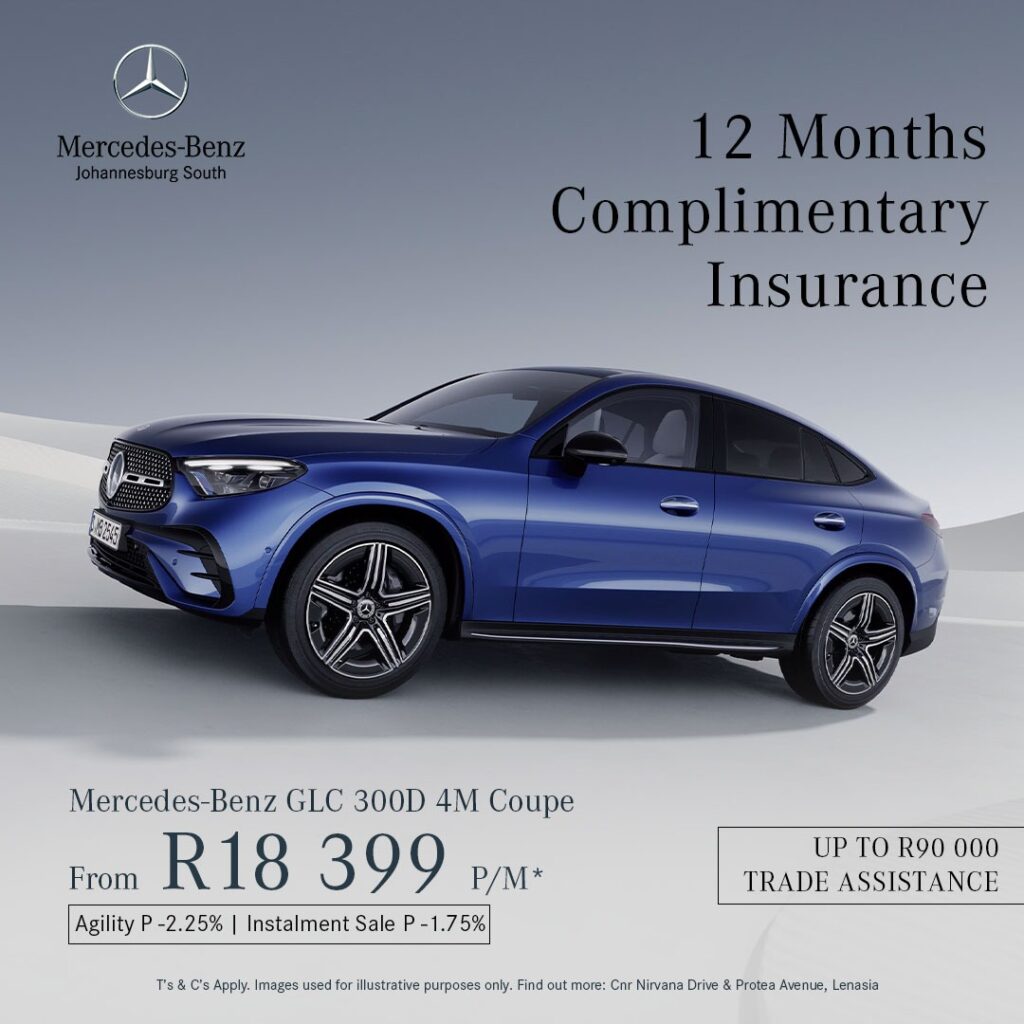 Mercedes-Benz GLC 300D 4M Coupe from R18 399pm*