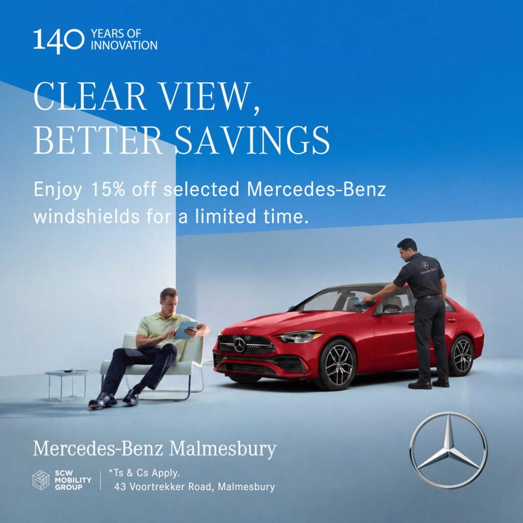 Mercedes-Benz Malmesbury 15% off windshields*